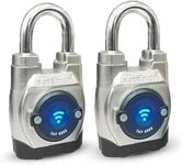 eGeeTouch 5th GEN Outdoor Smart Padlock (Pack of two - Short Shackle)
