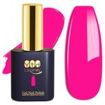 YTD Likomey Gel Nail Polish,15ml Hot Pink Soak Off UV Nails Gel Vernis,Fall Winter Salon Home DIY Nail Art Manicure and Pedicure Vivid Summer Vibrant Neon Pink Gel,CS025