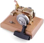 MechPuConToy Engine Model Kit That Works, Water-Cooled Mini Four-Stroke Engine Model with Wooden Base