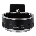 Fotodiox LeicaS-GFX-Pro Pro Lens Mount Adapter, Leica S (LS) Mount DSLR Lens to Fujifilm G-Mount GFX Mirrorless Digital Camera Systems, Black/Chrome