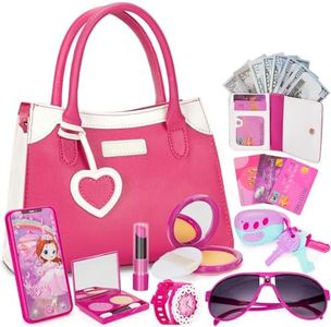 Officygnet Play Purse for Little Girls, Princess Pretend Play Girls Toys for 3 4 5 6 Year Old, Toddler Purse with Accessories for Ages 3-5 4-6 6-8, Kids Toy Purse Perfect for Girls Birthday Gifts
