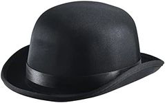 Skeleteen Black Bowler Derby Hat - Bolivian Costume Accessories Victorian Hats for Adults and Children Costumes