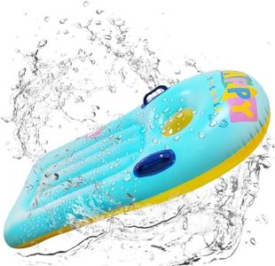 Bodyboard Gonflable, CIYIN Planche Gonflable Piscine avec Poignées, Planche de Surf Gonflable, Planche de Bodyboard Enfant pour Plage, Surf, Natation - 110 x 48cm (Bleu)