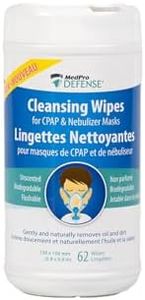 MedPro Defense Cpap Mask Wipes, Gently Removes Dirt and Oil, Biodegradable, Unscented, Lint-Free, Flushable, Naturally Remove Dirt from CPAP Masks, Daily Cleaning