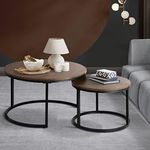 Oikiture Coffee Table Round Coffee 