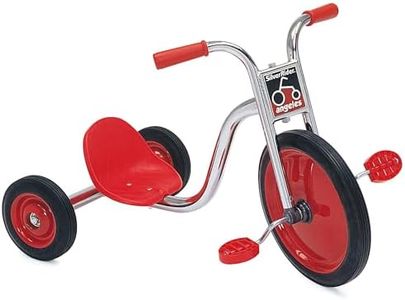 Angeles SilverRider Super Cycle 3 Wheel Toddler Trike, Tricycle for Kids 4-6, Girls/Boys Big Front Wheel Trike, Preschool/Daycare/Homeschool Use, Red