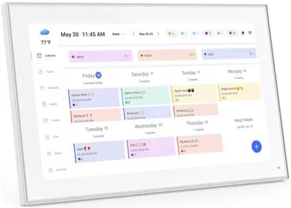 15.6 Inch Digital Calendar, Smart Digital Calendar with IPS FHD 1920x1080 Touchscreen Display for Family Organizer, Interactive Schedule Planner & Chore Chart, Desk Stand Included, Wall Mountable - Share Photos/Videos