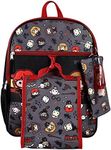 Harry Potter Backpack Chibi Character 5-Piece Kids Backpack Set With Lunch Bag & Other Harry Potter Accessories