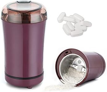 Electric Multifunctional Grinder.Electric Pill Crusher Grinder for Small or Large Pills,to Fine Powder. Pill Crusher Pulverizer Grinder for Elders or Pets. Small Dose Coffee Bean Grinder. (Purple)