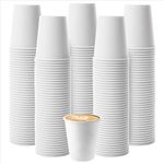 Prestee 500 Pack 8oz Paper Cups - Disposable Paper Cups, Paper Coffee Cups for Espresso Hot Cups, Disposable Mini Bathroom Cups, Disposable Mouthwash Cups, Small Snack Cups for Water, 8 oz Paper Cups