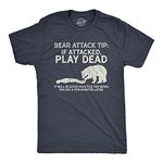 Mens Bear Attack Tip Tshirt Funny Camping Hiking Outdoor Adventure Sarcastic Tee Mens Funny T Shirts Animal T Shirt for Men Funny Camping T Shirt Novelty Navy - XXL