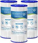 Waterdrop W50PEHD Whole House Water Filter, Replacement for American Plumber, W10-PR, Culligan® R50-BBSA, GE ®FXHSC, GXWH40L, GXWH35F, 5 Micron, 10" x 4.5", High Flow Sediment Filters, Pack of 3