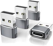 Elebase USB to USB C Adapter 4 Pack,Type C Female to A Male Charger Converter for Apple Watch Ultra iWatch Series 8 7,iPhone 16 15 14 Pro Plus Max,Airpods 4th,iPad 9 10 Air 5 Mini 6,Galaxy S22 S23 S24