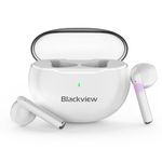 Blackview Bluetooth Headphones in Ear, AirBuds 6 Headphones Wireless Bluetooth 5.3 Wireless Earbuds/Noise Cancelling/HiFi Stereo Sound/Touch Sensors/4 Microphone/IPX7 Waterproof/25 H Playtime/White