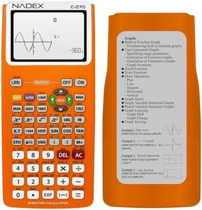 Scientific Calculator with Graph Functions for College and High School Students, Engineering, Advanced Mathematics, Calculus, Algebra, Geometery, Trigonometry, Statistics, Physics, Chemistry, Orange