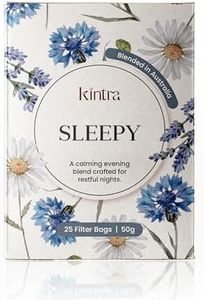 Kintra Foods Sleepy Herbal Tea Bags, 25 Count (50g) | Tea Bags Better Sleep Herbal Tea | Calming Bedtime Herbal Infusion, Relaxing & Soothing Blend | Caffeine Free Sleep Tea, No Additives, No Sugar