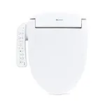 Brondell SE400-EW Swash SE400 Electric Bidet Toilet Seat With Heated Seat, Oscillating Stainless Steel Nozzle, Warm Air Dryer, Night Light, Gentle Close Lid, White Side Arm Control, Elongated