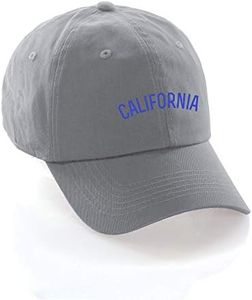 Daxton USA Cities Baseball Dad Hat Cap Cotton Unstructure Low Profile Strapback - California Grey Blue