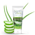 Davis Finest Pure Organic Aloe Vera Gel 200ml, Hair, Face, Body, Natural, Vegan, Cooling, Soothing, After Sun Care, Aftershave, Moisturising, Hydrating, Dry Skin