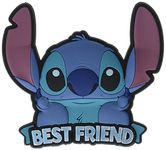 Monogram Novelty Magnet - Disney - Stitch - My Best Friend Soft Touch PVC New 85796