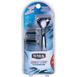 Schick Quattro Titanium Razor for Men Value Pack with 1 Razor and 3 Razor Blade Refills