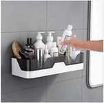 YARAX Shower Caddy Basket Shelf - Wall Mounted Shower Shelf Bathroom Storage Basket, Shampoo Spice Holder, No-Drilling Plastic Storage Organizer for Bathroom Shower or Kitchen (Classic)