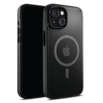 DailyObjects Polycarbonate Case For iPhone 13 Compatible With Mag-Safe Wireless Charging,Black Nimbus Slim Shockproof Back Cover