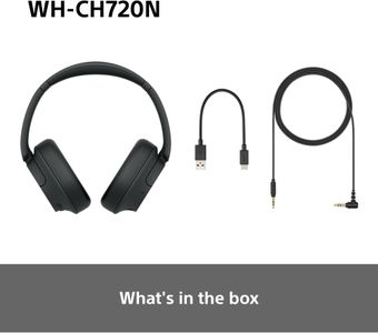Sony WH-CH720N Wireless Headphones – Noise Cancelling, Black