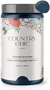 Country Chic Paint - Chalk Style All-in-One Paint for Furniture, Home Decor, Cabinets, Crafts, Eco-Friendly, Matte Paint - Starstruck [Navy Blue] Quart 32oz