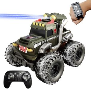 KB KAIBO Amphibious Remote Control Car with Water Guns, 40 Min Playtime- RC Car, RC Boat, Monster Truck Toys for Land & Water, Boys Toys for 4-12 Year Old Boy - Ideal Gift for Birthday Christmas-Green
