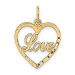 10k Yellow Gold Love Heart Necklace