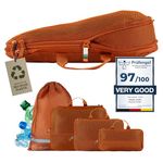 Travel Dude Compression Packing Cubes for Travel Made from Plastic Bottles | Bag Organiser for Backpacking, Suitcases & Bags | Travel Organiser for Clothes & Shoes (4 pieces, Burnt Orange)