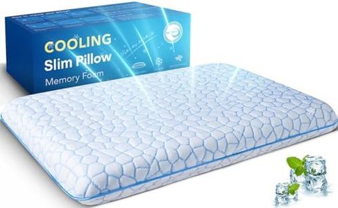 Ultra Thin Flat Pillows for Sleeping,Cooling Slim Pillow Memory Foam Pillow 2.75 inch Height Ultra Thin Pillow,Low Profile Sleeper Pillows for Stomach Back Sleeper for Neck and Back Support