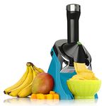 Yonanas 988TL Deluxe Vegan Non-Dairy Frozen Fruit Soft Serve Dessert Maker, BPA Free, Includes 75 Recipes, 200 Watts, Teal