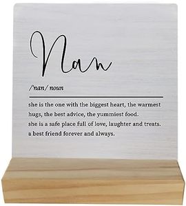 Nan Gifts,Nanny Gifts,Nanny Gifts from Grandchildren,Gifts for Nanny,Nanny Grandma Birthday Mother's Day Gifts,Nan Definition Decorative Desk Sign for Home Bedroom