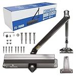 Commercial Door Closer FS-7600B - Black Adjustable Grade 1 Commercial Standard Automatic Door Closing Mechanism – ADA Compliant - Aluminium Finish – Medium Traffic Areas - UL Listed
