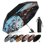 Trenovo Travel Umbrella for Rain - 2023 Pro-Series Compact Umbrella, Small Umbrella for Backpack, Portable, Lightweight, Windproof, Heavy Duty, Automatic Folding Umbrella Tower