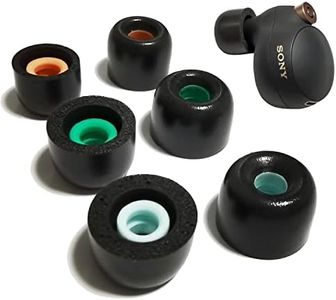 Luckvan Memory Foam Eartips for Sony WF-1000XM4 Earbuds Tips Sony Earbuds Replacement Tips WF-1000XM3 WF-SP900 WF-XB700 WI-1000X fit Charging Case 3 Pairs Black LMS