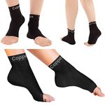 Copper Compression Recovery Foot Sleeves / Plantar Fasciitis Support Socks, GUARANTEED Highest Copper Content! For Relief Of Heel Spurs, Arch Pain, Foot Swelling & Ankle Injuries (1 PAIR)