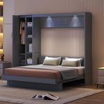 Merax Queen Size Murphy Bed Wall Be