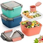 Youeon 3 Pack 52 Oz Salad Lunch Con