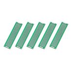 MaisonUp | (Pack of 5) | (8x2 CM) High-Quality Double-Sided General Purpose PCB's | Zero PCB | Perforated PCB's | Ideal for Prototyping