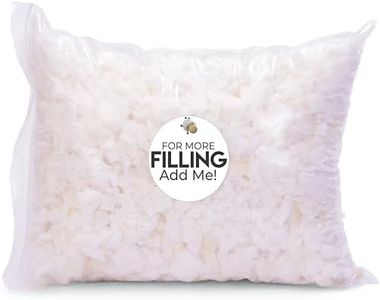 Husband Pillow Medium Premium Shredded Memory Foam 1 Pound STUFFING Bag - Safe/Clean Proprietary Foam Blend - Easy to Customize Your Perfect Loft - Make Your Reading Pillow Even Fluffier