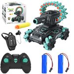 OBEST RC Tank Remote Control Tank for Kids Toys 6 8-12 Boys, 2.4GHz Gesture Sensing RC Stunt Cars Toys with Foam Darts Shooting Bullet, RC Drift Car with Spray, Music & Light, Gifts for Boys Adults