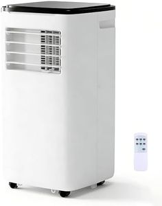 KYUKRI Portable Air Conditioner, High Efficiency Energy Saver, 10,000 BTU A/C Unit with Dehumidifier and Cooling Fan with 2 Speeds, 24-Hour Timer, Sleep Mode, Remote Control, Window Installation Kit