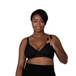 Bravado! Basics Women's Adjustable Maternity Bra, Nursing Bra and Sleep Comfy Cotton Bra, Black, Medium