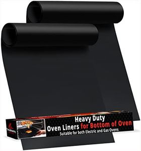 2 Pack Large Thick Heavy Duty Non Stick Teflon Oven Liners Mat, 17"x 25" BPA and PFOA Free, for bottom of Electric Oven Gas Oven Microwave Charcoal or Gas Grills