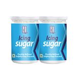 UTTAM SUGAR Uttam Sugar Doubled Refined, White Powdered, Icing Sugar, 2Jars (850gm)