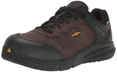 KEEN Utility Men's Vista Energy+ Low Composite Toe Waterproof Leather Industrial Work Shoe, Coffee Bean, 9