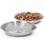 Whisker Fatigue Cat Bowl, SUS304 Stainless Steel Cat Bowls for Food and Water for Medium Pets -Set of 2